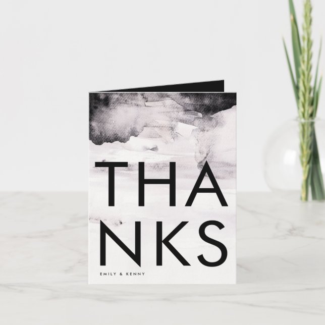 Tarjeta De Agradecimiento Boda Neutral de Género Ultra Moderno (Anverso)