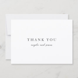 Tarjeta De Agradecimiento Boda Neutral Moderna y Elegante