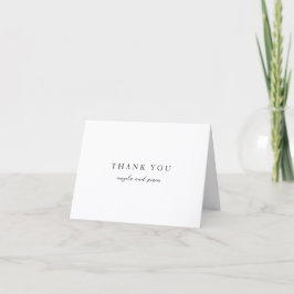 Tarjeta De Agradecimiento Boda Neutral Moderna y Elegante