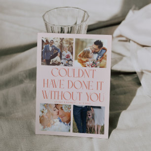 Tarjeta De Agradecimiento Boda Not Without You 4-Foto Melocotón