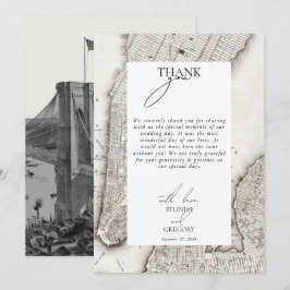 Tarjeta De Agradecimiento Boda NYC de destino de Nueva York