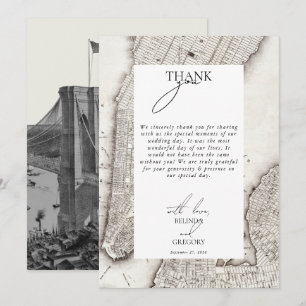 Tarjeta De Agradecimiento Boda NYC de destino de Nueva York