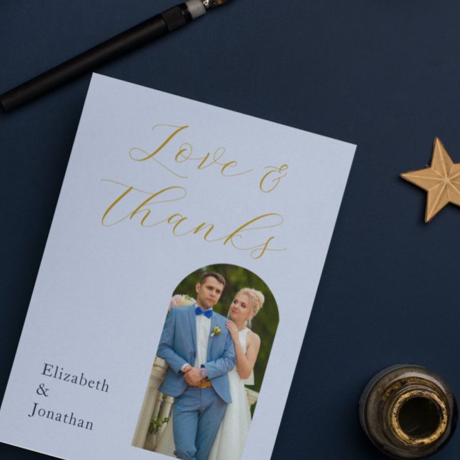 Tarjeta De Agradecimiento Boda Opulenta Azul (Subido por el creador)