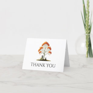 Tarjeta De Agradecimiento Boda Otoñal Vintage