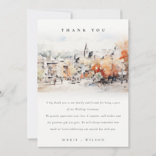 Tarjeta De Agradecimiento Boda paisajística chic Greenville Carolina del Sur