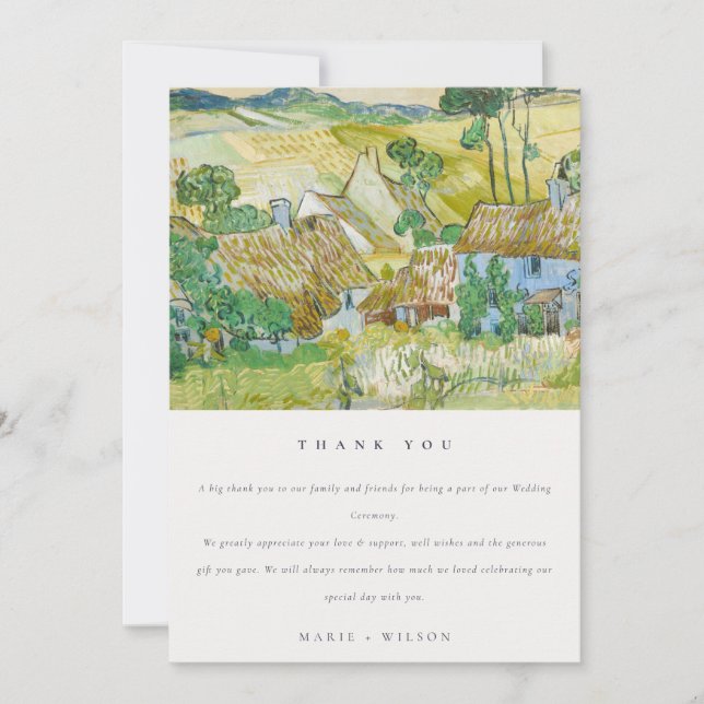 Tarjeta De Agradecimiento Boda paisajístico de montaña Rustic Pastel Fields (Anverso)