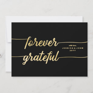 Tarjeta De Agradecimiento Boda para siempre agradecida de la foto de la