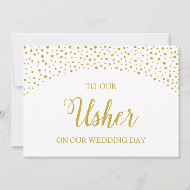 Tarjeta de agradecimiento Boda para Usher (Anverso)