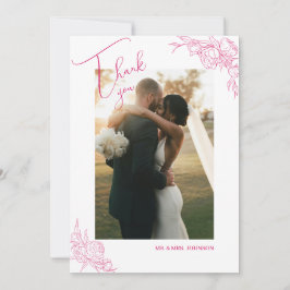 Tarjeta De Agradecimiento Boda Peony Elegance