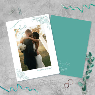 Tarjeta De Agradecimiento Boda Peony Elegance