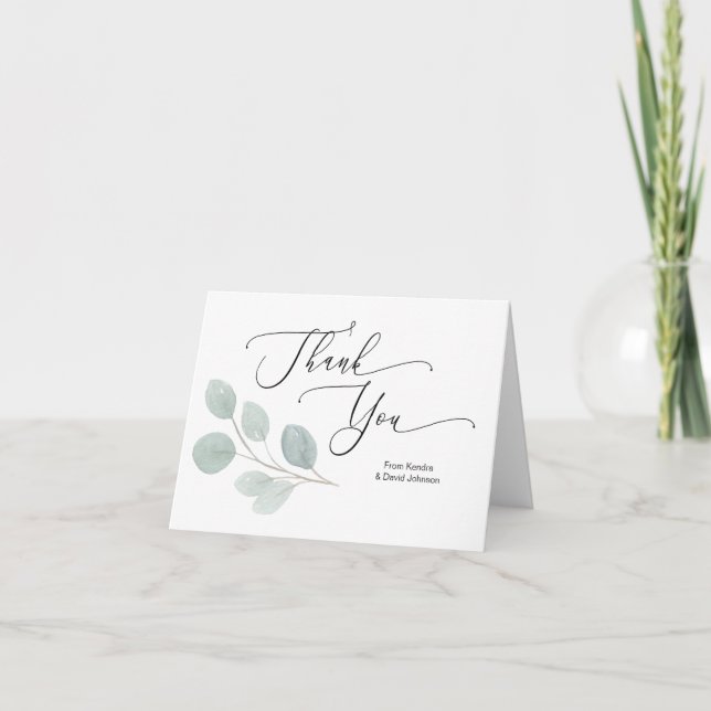 Tarjeta de agradecimiento boda personalizada (Anverso)