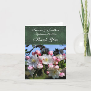 Tarjeta De Agradecimiento Boda personalizado de florecimiento de primavera b