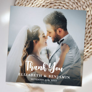 Tarjeta De Agradecimiento Boda personalizado de fotografía Personalizado sim