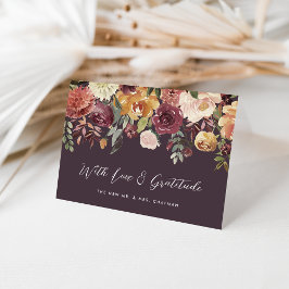 Tarjeta De Agradecimiento Boda personalizado de la floración rusa