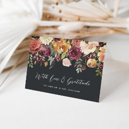 Tarjeta De Agradecimiento Boda personalizado de la floración rusa