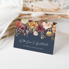 Tarjeta De Agradecimiento Boda personalizado de la floración rusa