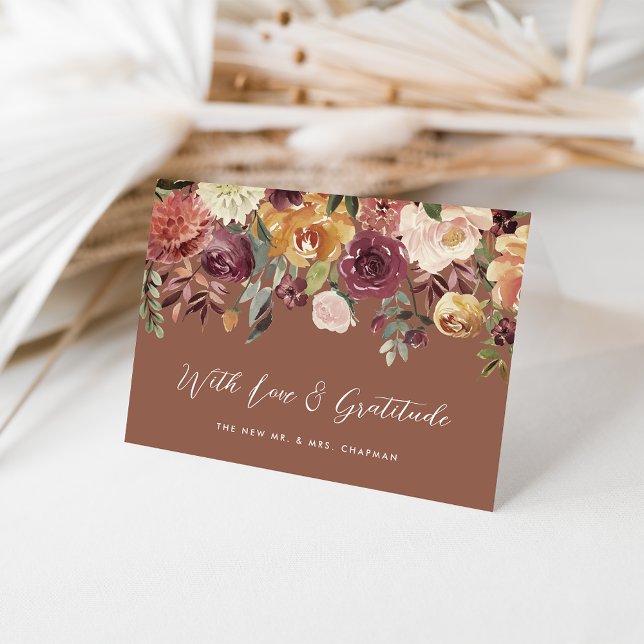 Tarjeta De Agradecimiento Boda personalizado de la floración rusa (Subido por el creador)