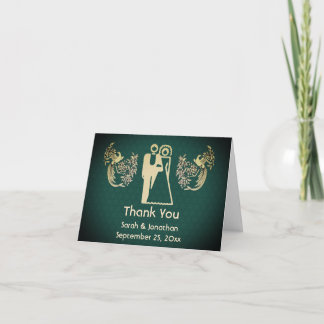 Tarjeta De Agradecimiento Boda personalizado de la novia y el novio