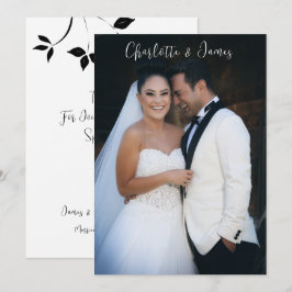Tarjeta De Agradecimiento Boda Photo Keepsake Gracias