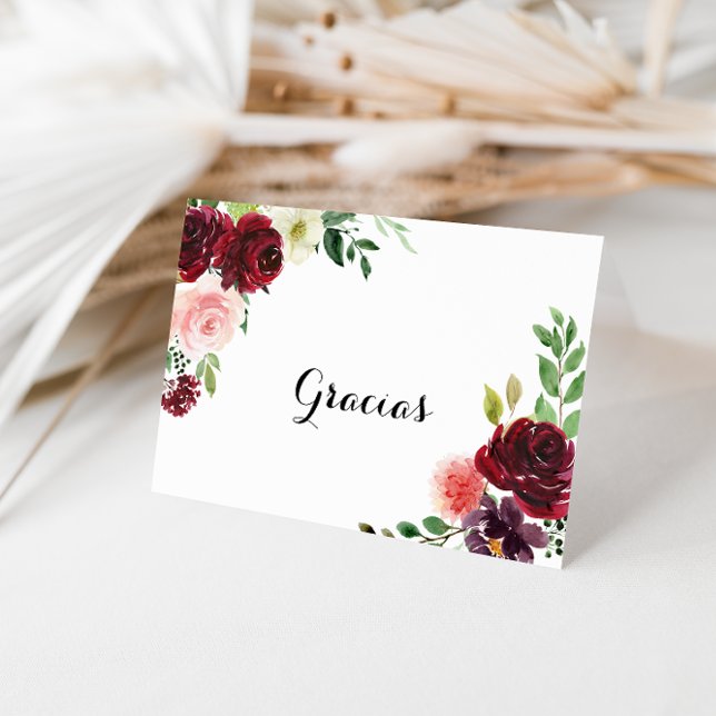 Tarjeta de agradecimiento Boda plegado de caligraf (Subido por el creador)