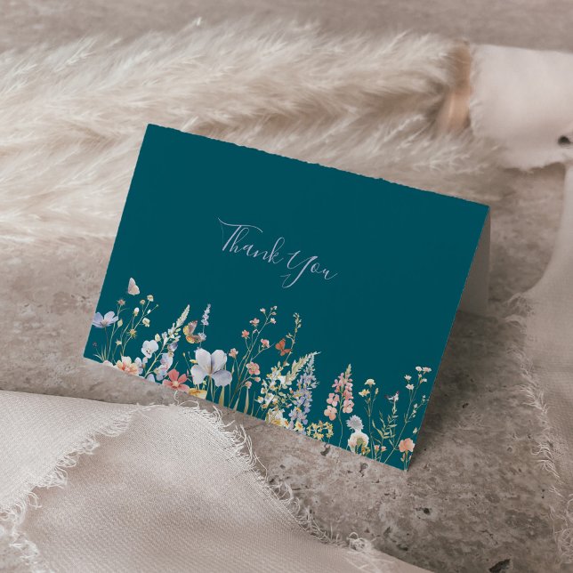 Tarjeta De Agradecimiento Boda plegado verde multicolor (Subido por el creador)
