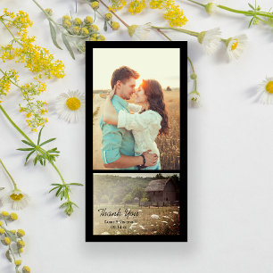 Tarjeta De Agradecimiento Boda por el País de los Barn Weathered Gracias Fot