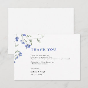 Tarjeta De Agradecimiento Boda prado de flores silvestres acuarela elegante