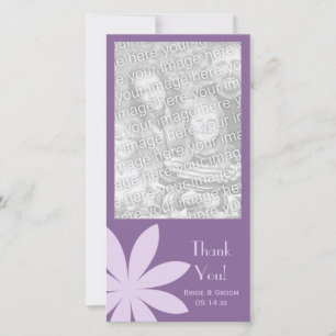 Tarjeta De Agradecimiento Boda Purple Daisy Flower Gracias