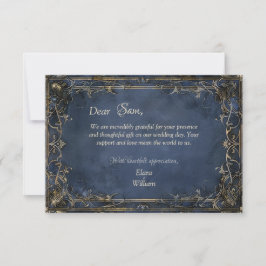Tarjeta De Agradecimiento Boda Real de Numenorea