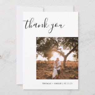Tarjeta De Agradecimiento Boda recién casada tres fotógrafos
