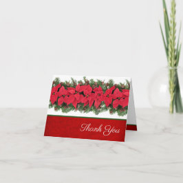 Tarjeta De Agradecimiento Boda Red Poinsettia