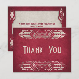 Tarjeta De Agradecimiento Boda rojo geek de videojuegos