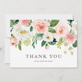 Tarjeta De Agradecimiento Boda Romantic Watercolor Spring