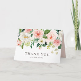 Tarjeta De Agradecimiento Boda Romantic Watercolor Spring