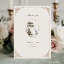 Boda Romántica de Garza Oval Francesa