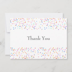 Tarjeta De Agradecimiento Boda romántico arcoiris colorido