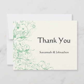 Tarjeta De Agradecimiento Boda Romántico de Aves
