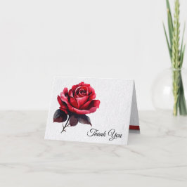 Tarjeta De Agradecimiento Boda Rosa elegante