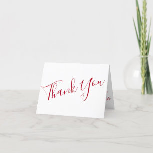Tarjeta De Agradecimiento Boda Rosa Roja