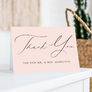 Tarjeta De Agradecimiento Boda Rubor Modern Elegance