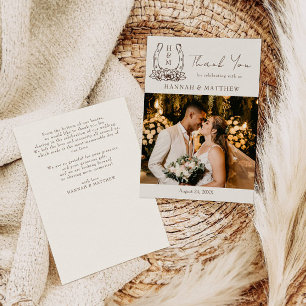 Tarjeta De Agradecimiento Boda ruso del Boho Occidental Horseshoe