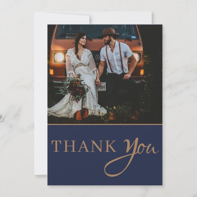 Tarjeta De Agradecimiento Boda Rustic String Lights (Anverso)