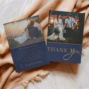 Tarjeta De Agradecimiento Boda Rustic String Lights