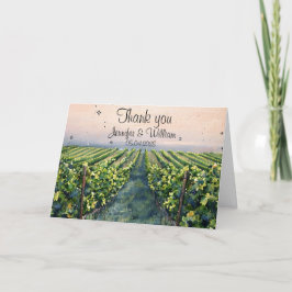 Tarjeta De Agradecimiento Boda Rustic Vineyard Destination Italy
