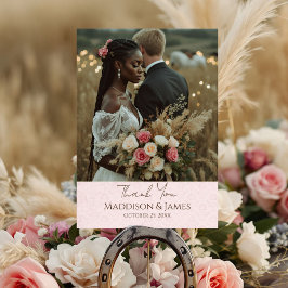 Tarjeta De Agradecimiento Boda Rústica Boho Campo
