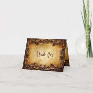 Tarjeta De Agradecimiento boda rústica vintage western country gracias
