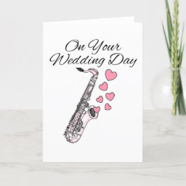 Tarjeta De Agradecimiento Boda saxofón Sax Player Jazz Músico