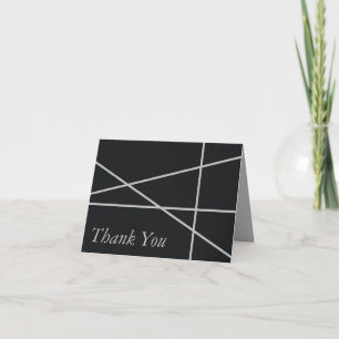 Tarjeta De Agradecimiento Boda simple de estilo geométrico