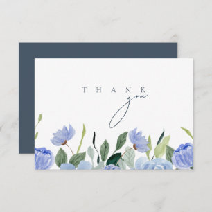 Tarjeta De Agradecimiento Boda simple de flores silvestres de la opulencia r