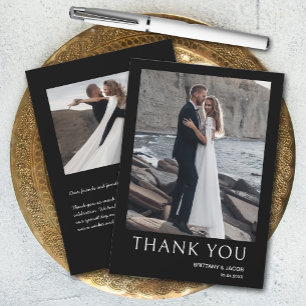 Tarjeta De Agradecimiento Boda simple de fotos
